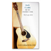 音楽先生/ミュージシャン/ギター マグネット名刺 (正面縦)