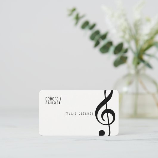 音楽先生 名刺 (スタンド正面)