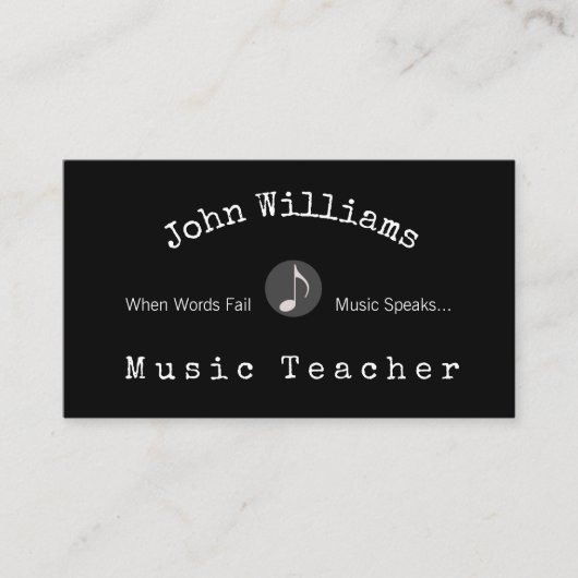 音楽先生 名刺 (正面)