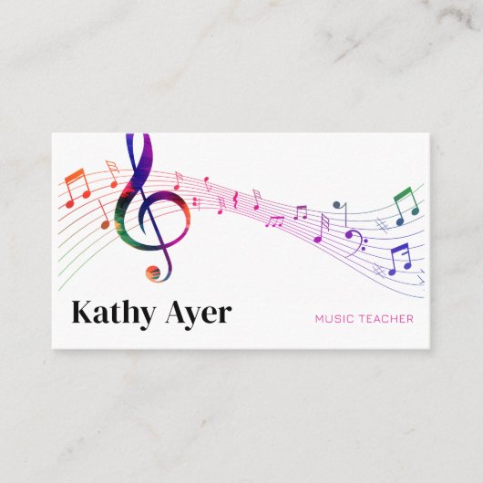 音楽先生 名刺 (正面)