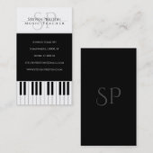音楽先生 |白黒ピアノ鍵 名刺 (正面/裏面)