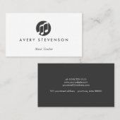 音楽先生、音楽ノート、ミュージシャン 名刺 (正面/裏面)