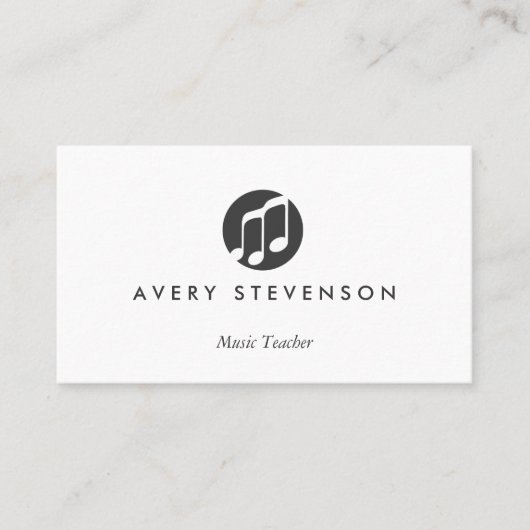 音楽先生、音楽ノート、ミュージシャン 名刺 (正面)