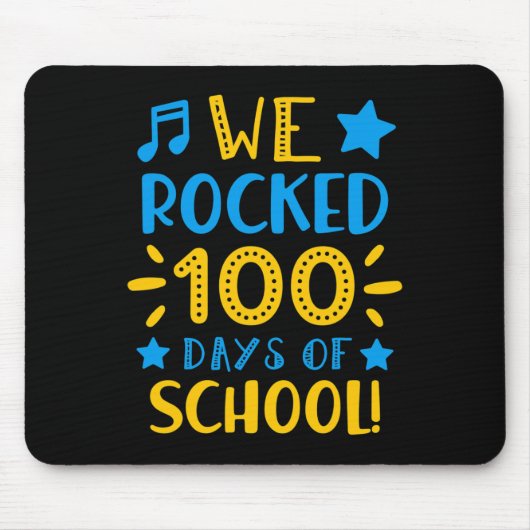 音楽先生- Happy 100th Day Of School We Rocke マウスパッド (正面)