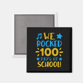 音楽先生- Happy 100th Day Of School We Rocke マグネット (正面/裏面)