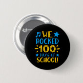 音楽先生- Happy 100th Day Of School We Rocke 缶バッジ (正面&裏面)