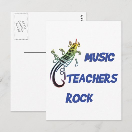 音楽先生ROCK ポストカード (正面/裏面)