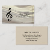 音楽先生Treble Note水彩音波 名刺 (正面/裏面)