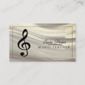 音楽先生Treble Note水彩音波 名刺 (正面)