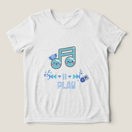 音楽再生  トライブレンドＴシャツ (デザイン正面)