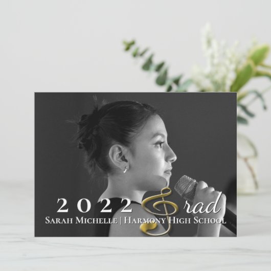 音楽卒業発表トレブルクレフ、 音符記号グラード 案内状 (スタンド正面)