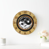 音楽単語1の陰陽 ラージ壁時計 (ホーム)