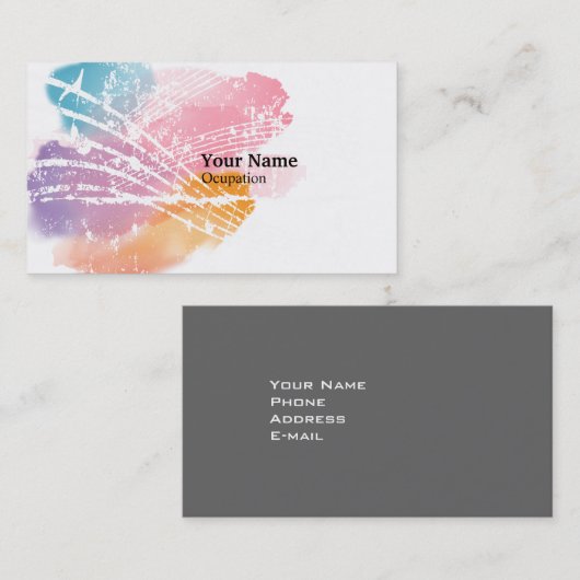 音楽名刺 名刺 (正面/裏面)