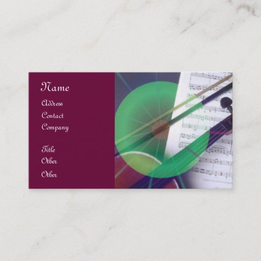 音楽名刺 名刺 (正面)