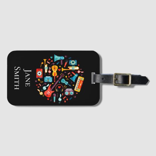 音楽名楽器 ラゲッジタグ (正面横)