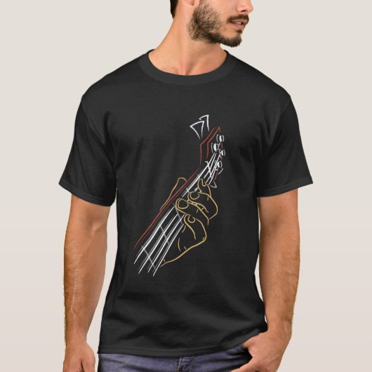 音楽大好き ギター大好き Tシャツ (正面)