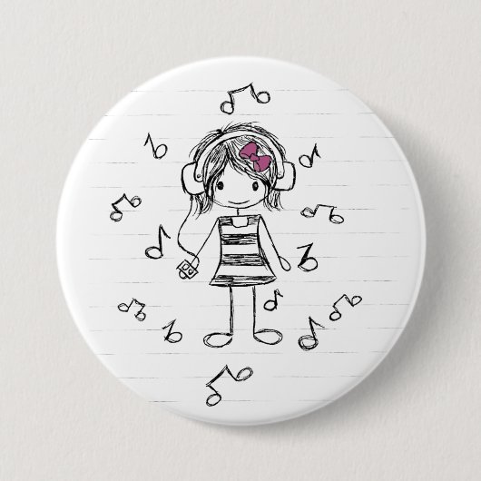 音楽女の子! 缶バッジ (正面)