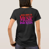 音楽女性tシャツジャズギタープレーヤー真鍮 tシャツ (裏面)