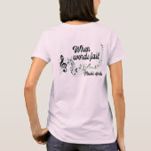 音楽女性tシャツジャズギタープレーヤー真鍮 tシャツ (裏面)