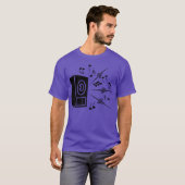 音楽好きな友達を表現した大音量の音楽のBO Tシャツ (正面フル)