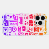 音楽好きのためのクールなレインボーパターン iPhoneケース (裏面横)