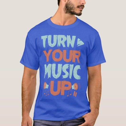 音楽好きのためのデザイン 音楽をもっと楽しく Tシャツ (正面)