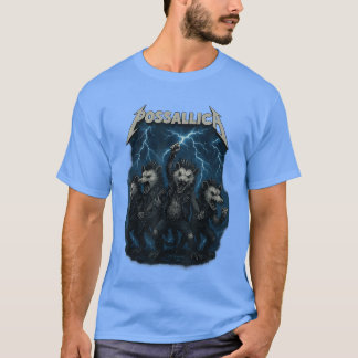 音楽好きのための面白いポッサム・オポッサム・ロックデザイン Tシャツ