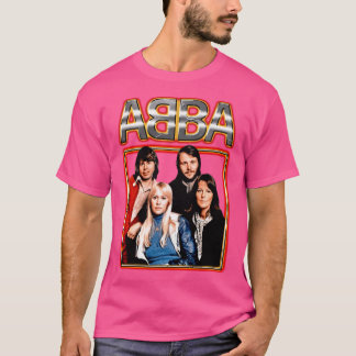 音楽好きのためのABBAグループフォトデザイン レトロ Tシャツ