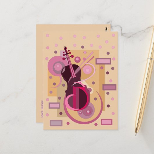 音楽好きのギフト ポストカード (正面/裏面インサイチュ)