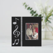 音楽好きのダイヤモンドきらめくオンブラ結婚ックズ 招待状 (スタンド正面)