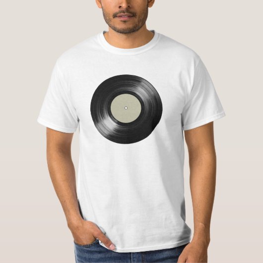 音楽好きのレコード Tシャツ (正面)