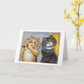 音楽好きの猫、ルイ・ワイン カード (黄色い花)