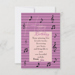 音楽好きの誕生日 カード
