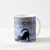 音楽好きの黒猫たち3匹 コーヒーマグカップ (正面右)