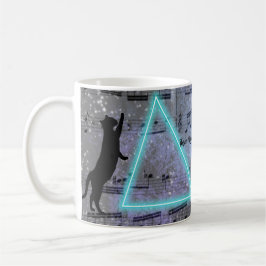 音楽好きの黒猫たち3匹 コーヒーマグカップ