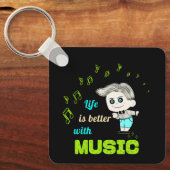 音楽好き キーホルダー (正面)