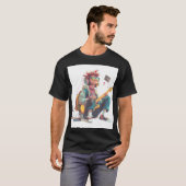 音楽好き ギタリスト Tシャツ デザイン (正面フル)