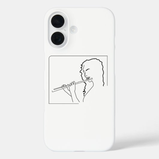 音楽好き、フルート奏者、 Case-Mate iPhoneケース (裏面)