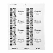 音楽好き|音符の戻りラベル ラベル (フルシート)