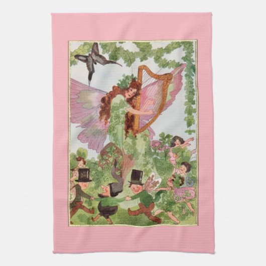 音楽妖精の国遊の音楽 キッチンタオル (縦)