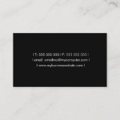 音楽媒体のエレガントでモダンな名刺 名刺 (裏面)