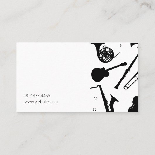 音楽学校の名刺 名刺 (裏面)