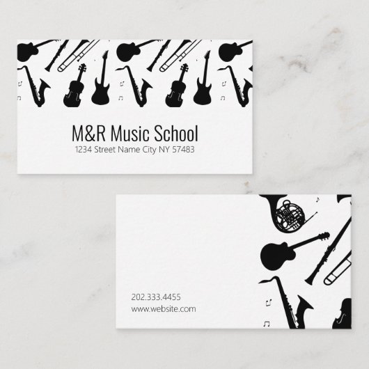 音楽学校の名刺 名刺 (正面/裏面)
