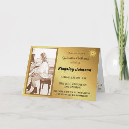 音楽学校卒業エレガント招待状 招待状