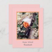 音楽学校卒業 招待状 (正面/裏面)