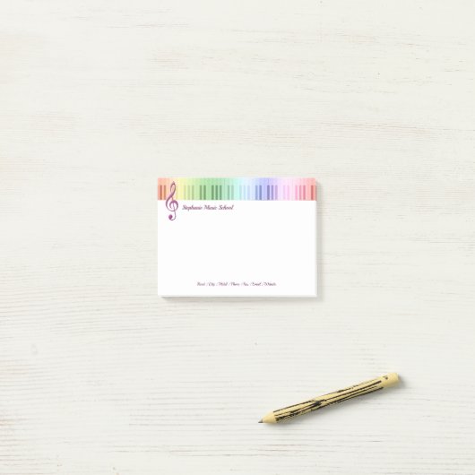 音楽学校 ポストイット (デスク上)