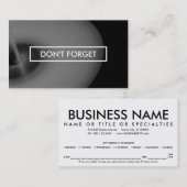 音楽学生のアポイントメントのアラーム 予約カード (正面/裏面)