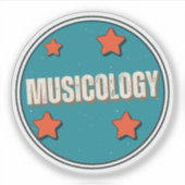 音楽学 シール (正面)