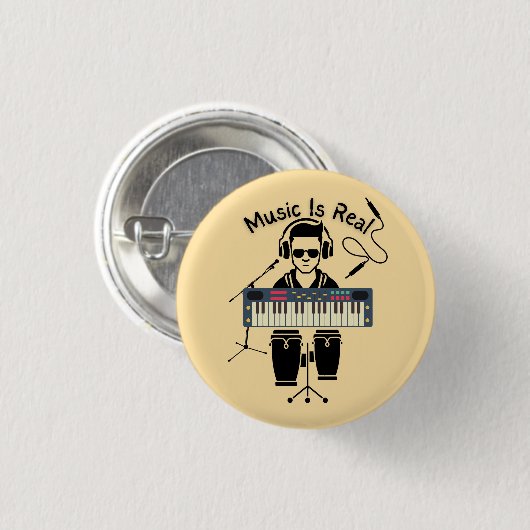 音楽実在 缶バッジ (正面&裏面)