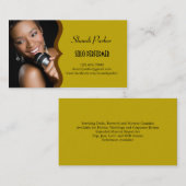 音楽実行者のエレガントな写真の名刺 名刺 (正面/裏面)